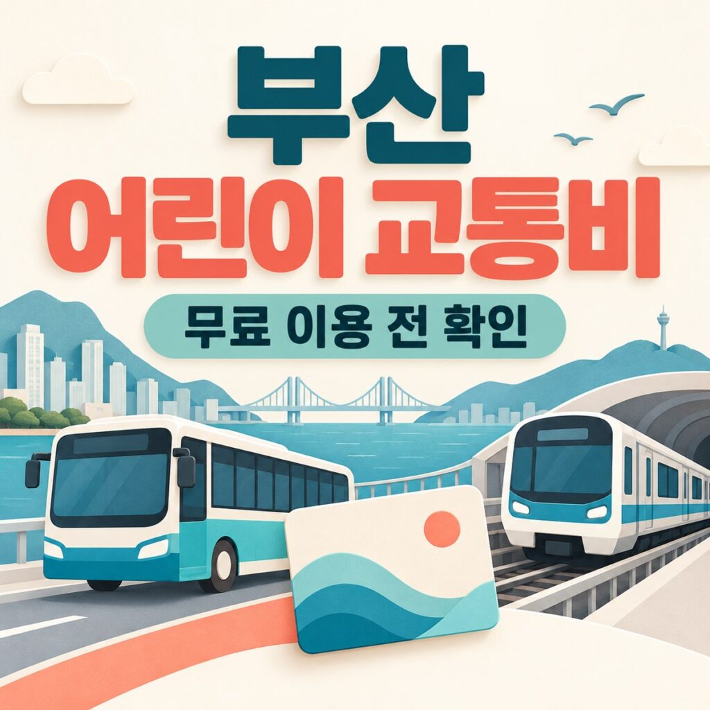 부산 어린이 교통비 무료, 카드만 사면 될까?