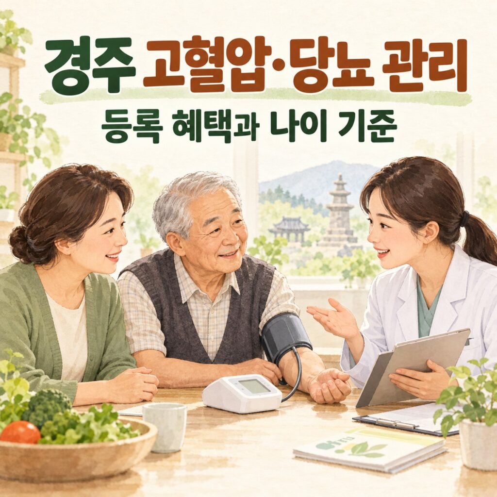 경주 고혈압·당뇨 등록관리, 40대도 약값 지원받을까?