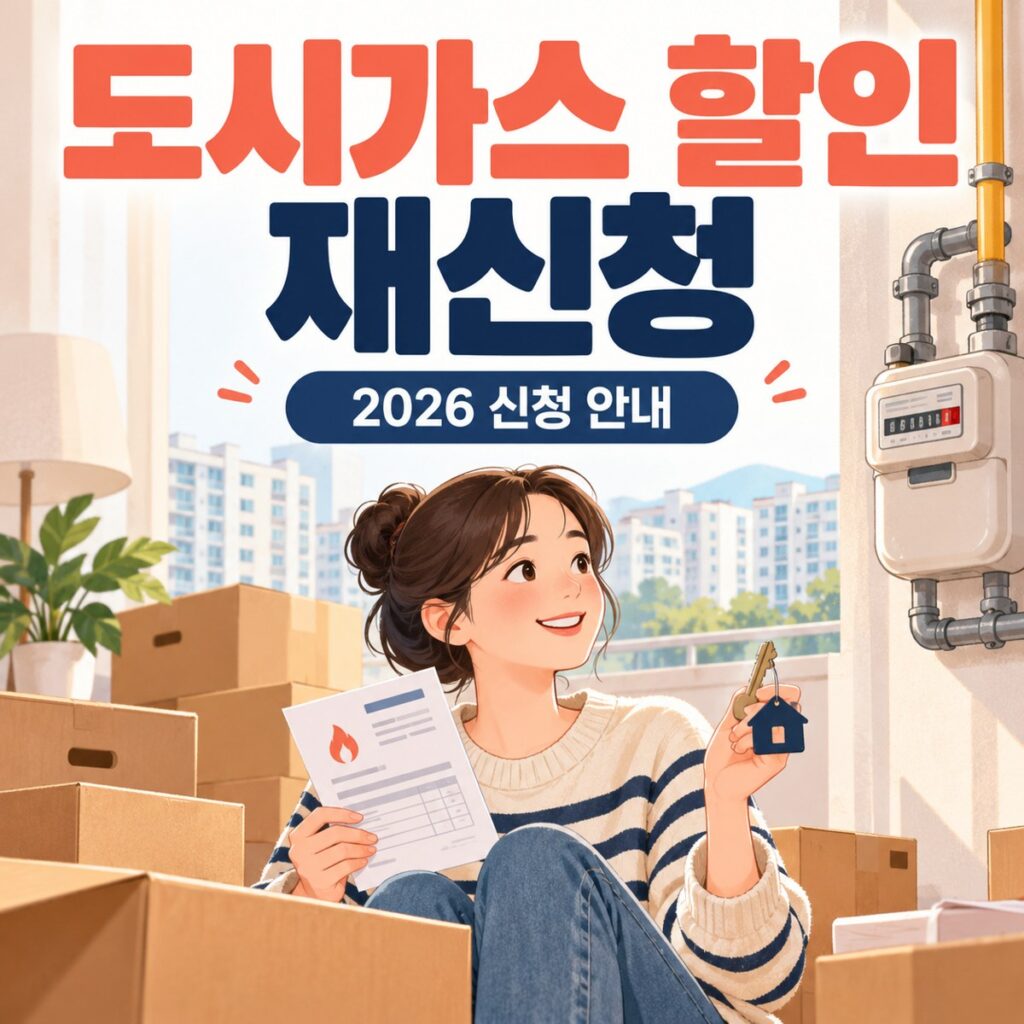 도시가스 할인, 이사 후 재신청 놓치지 마세요