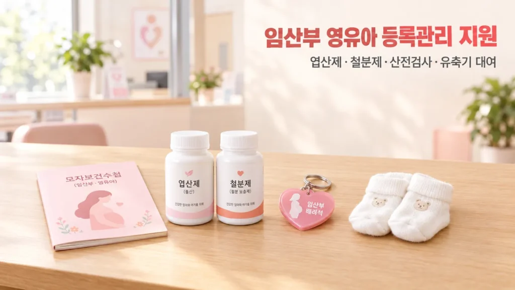 임산부 영유아 등록관리 지원 총정리, 서초구 보건소 혜택과 신청방법의 핵심 내용을 보여주는 가로형 대표 이미지